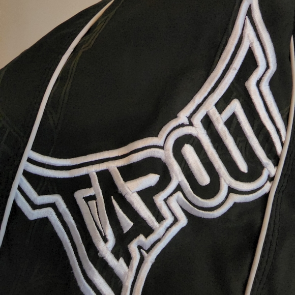 TAPOUT Men's Olive Green, White and Black Fight Shorts Size Large - Picture 7 of 9